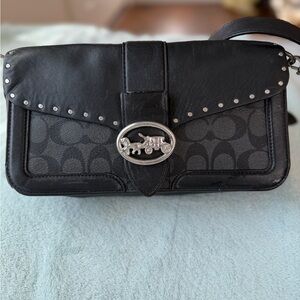 Coach Black and Gray Crossbody Bag